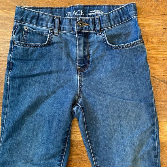 Place Bootcut Adjustable Waist Denim Jeans Boys Size 10 - Picture 3 of 8